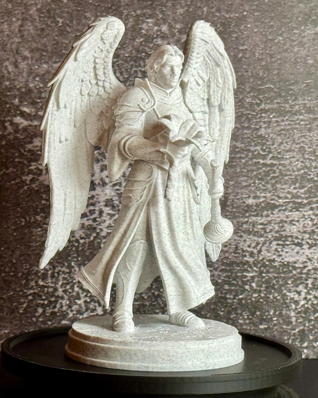 Archangel Gabriel Statue – Christian Religious Figurine – Angel with Lily – Faith Decor – Spiritual Gift