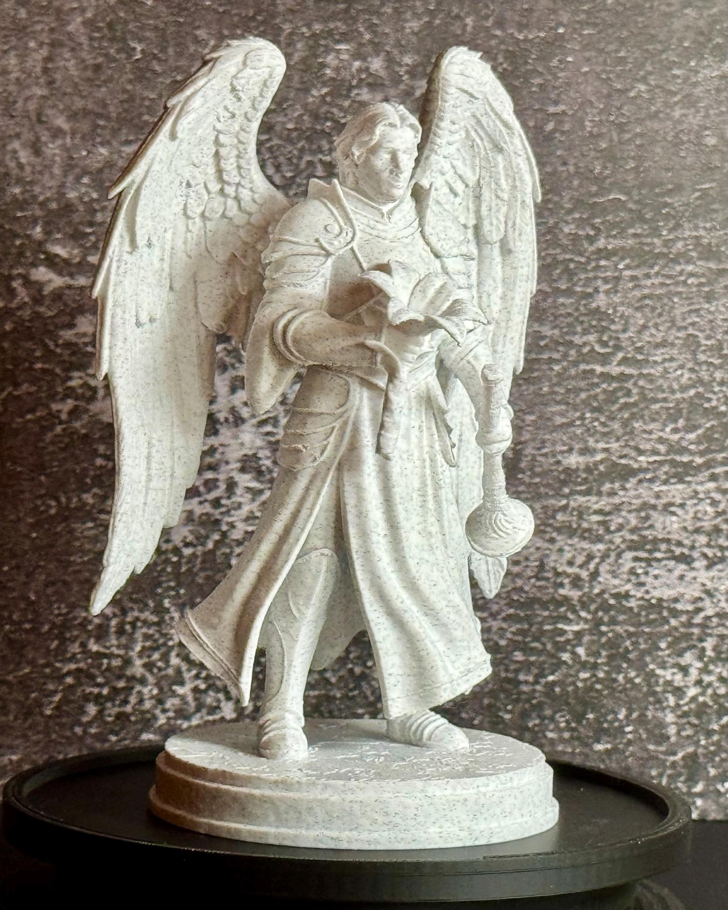 Archangel Gabriel Statue – Christian Religious Figurine – Angel with Lily – Faith Decor – Spiritual Gift