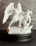 Archangel Michael Statue – Psalm 3:7 – Christian Religious Sculpture – Angel Defeating Evil – Faith Decor