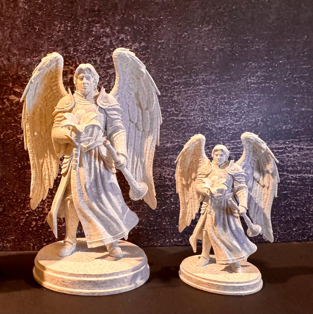 Archangel Gabriel Statue –  3.7 “ Desk Size – Christian Sculpture – Religious Decor – Desktop Series