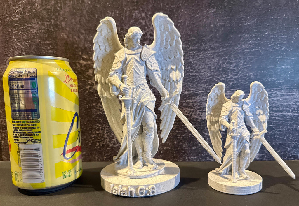 Angelic Warrior - "Send Me" –  3.7 “ Desk Size – Christian Sculpture – Religious Decor – Desktop Series