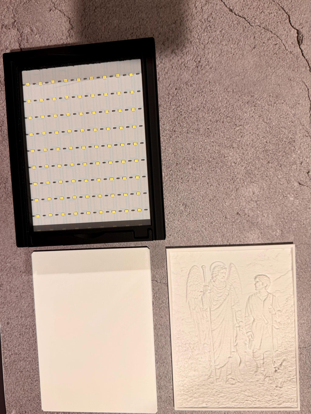 Illuminated Saint Raphael Lithophane | Backlit Religious Art | LED Faith Decor | Christian Gift