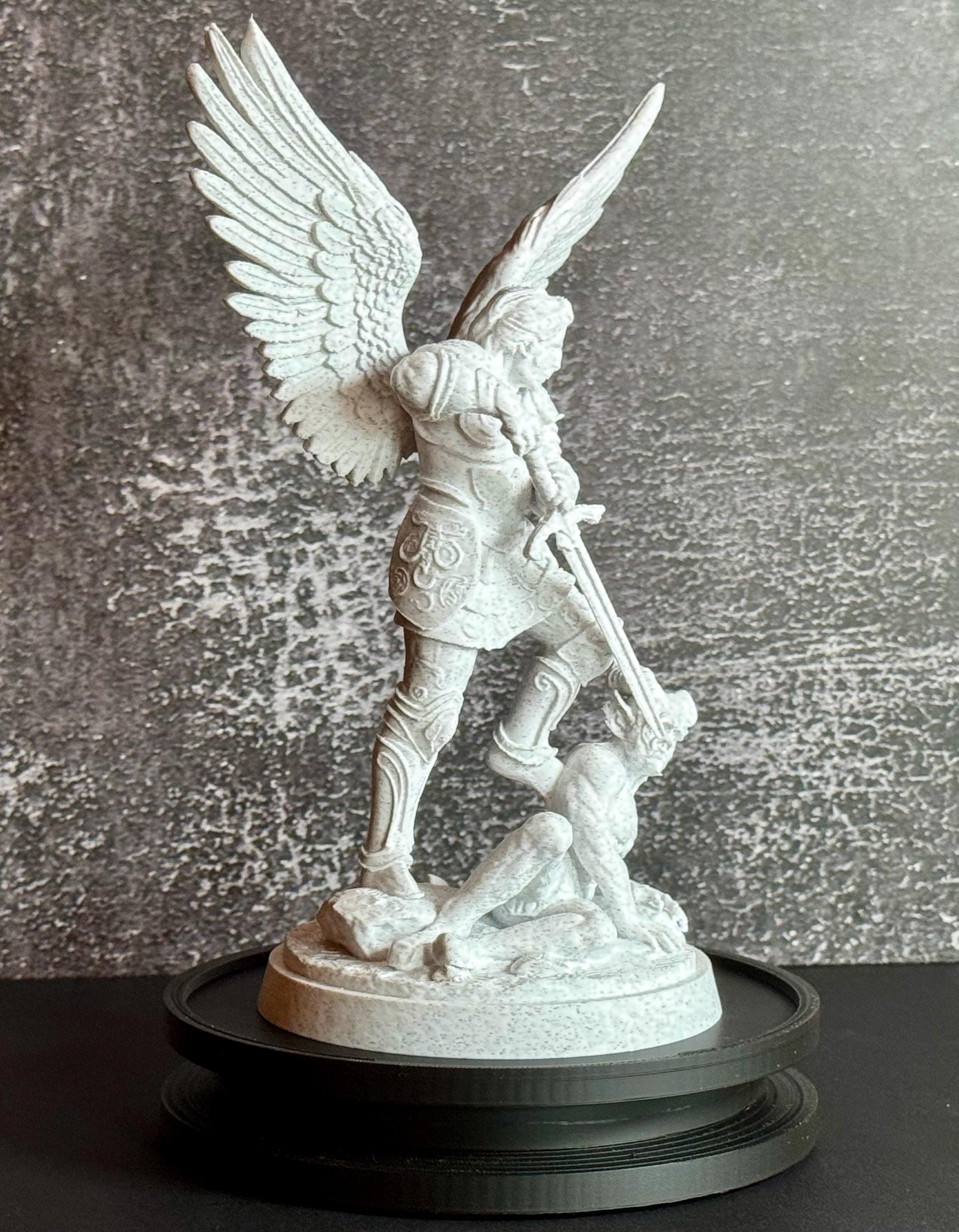 Archangel Michael Statue – 7.7  Inch Religious Sculpture – Christian Home Decor – Large Angel Figurine