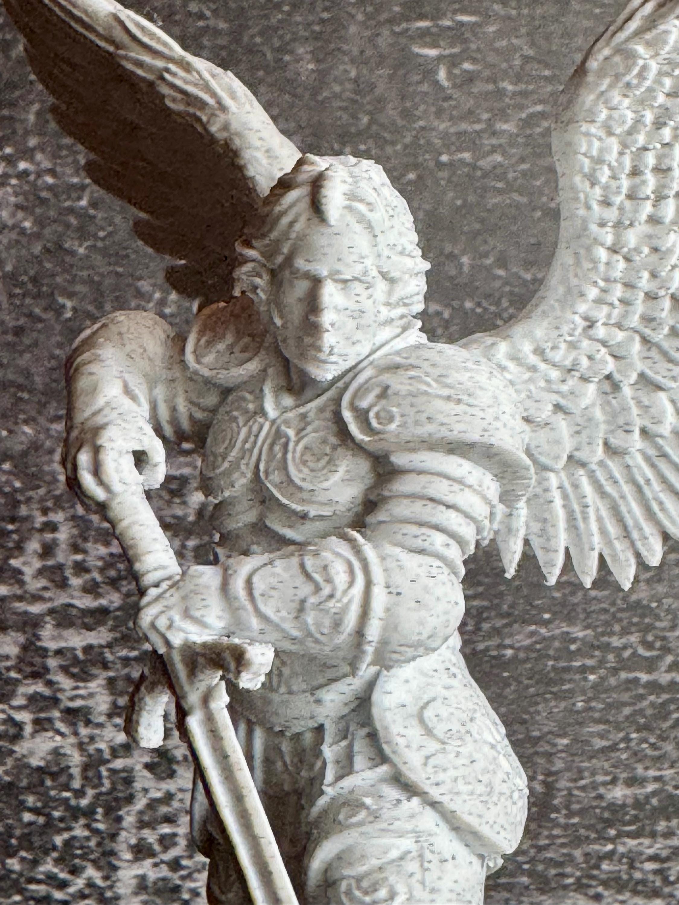 Archangel Michael Statue – 7.7  Inch Religious Sculpture – Christian Home Decor – Large Angel Figurine