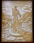Illuminated Saint Francis Lithophane | Backlit Religious Art | LED Faith Decor | Christian Gift