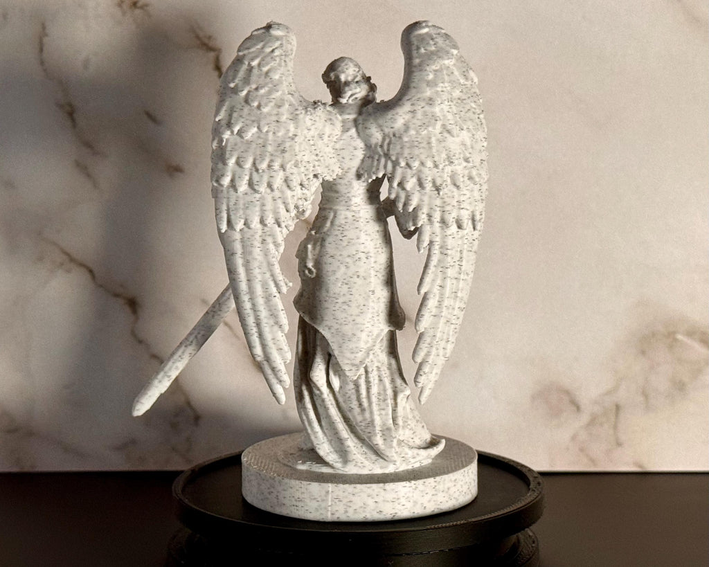 Angelic Warrior - "Send Me" –  3.7 “ Desk Size – Christian Sculpture – Religious Decor – Desktop Series