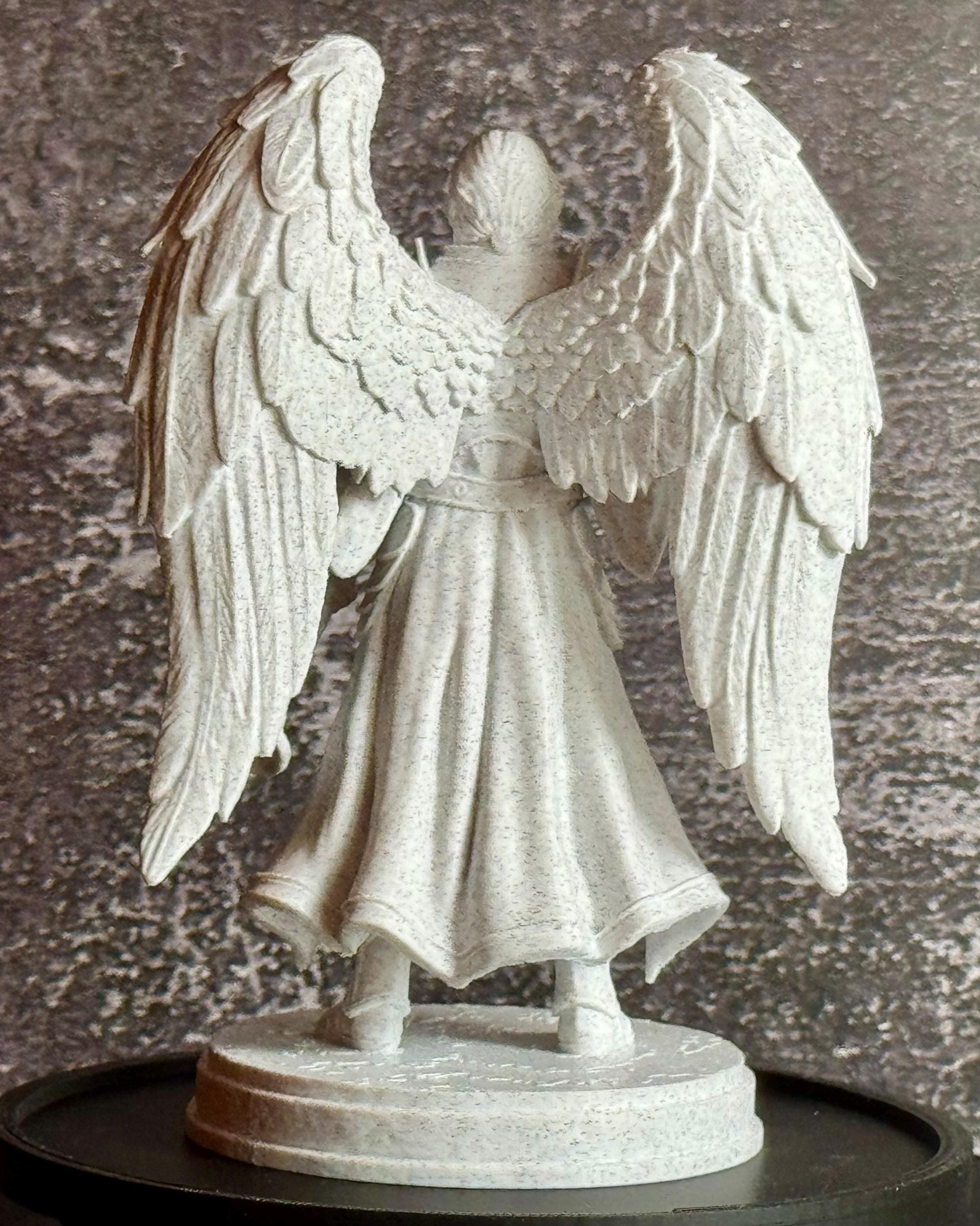 Archangel Gabriel Statue – Christian Religious Figurine – Angel with Lily – Faith Decor – Spiritual Gift