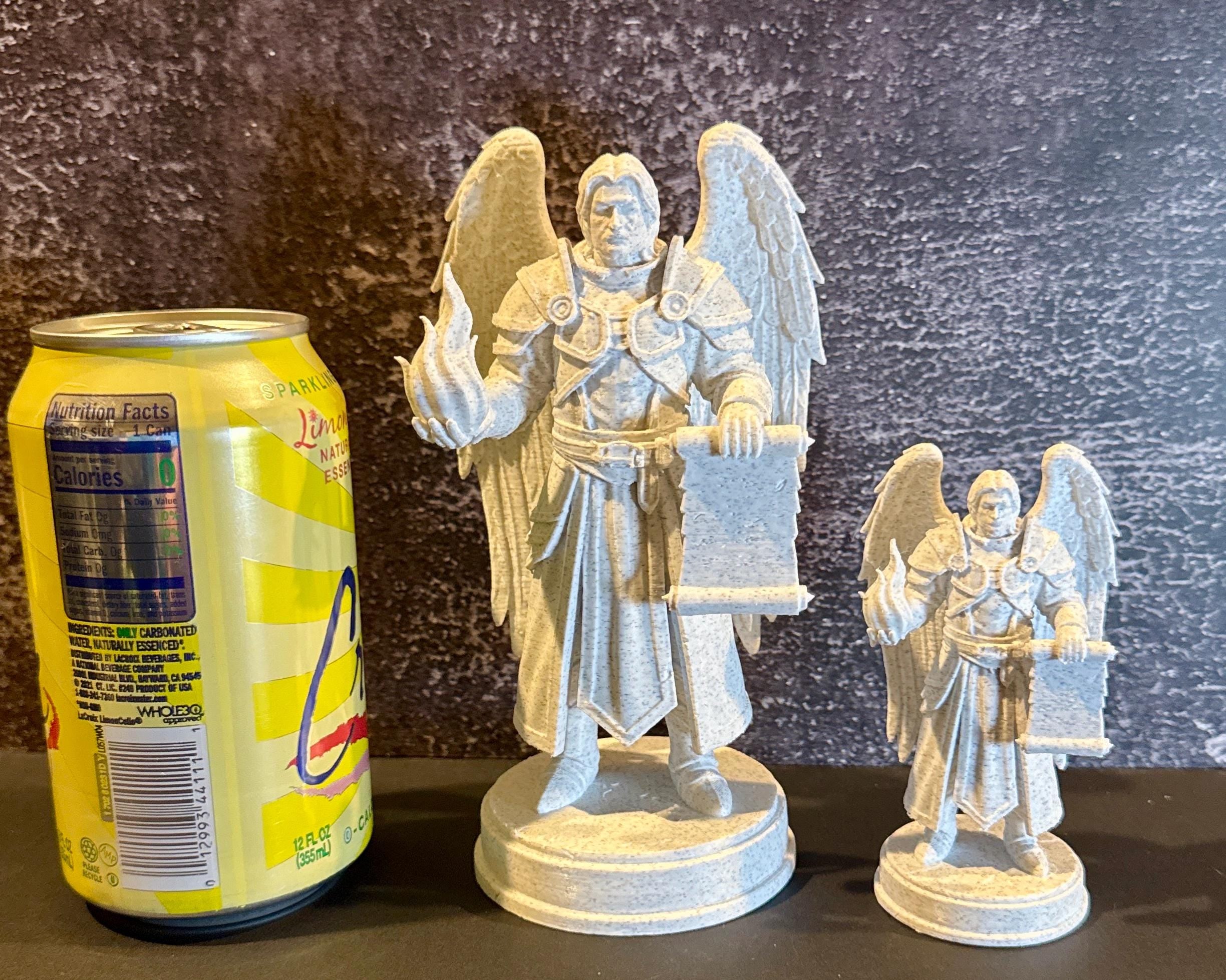 Archangel Uriel Statue –  3.7 “ Desk Size – Christian Sculpture – Religious Decor – Desktop Series