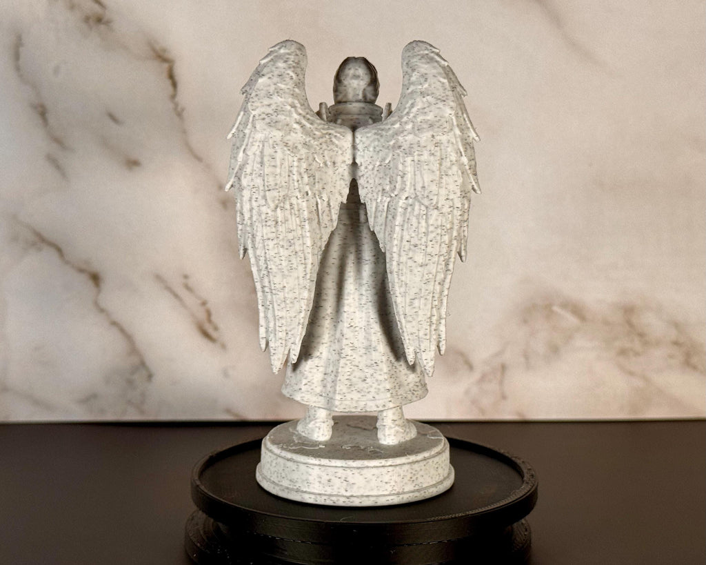 Archangel Uriel Statue –  3.7 “ Desk Size – Christian Sculpture – Religious Decor – Desktop Series