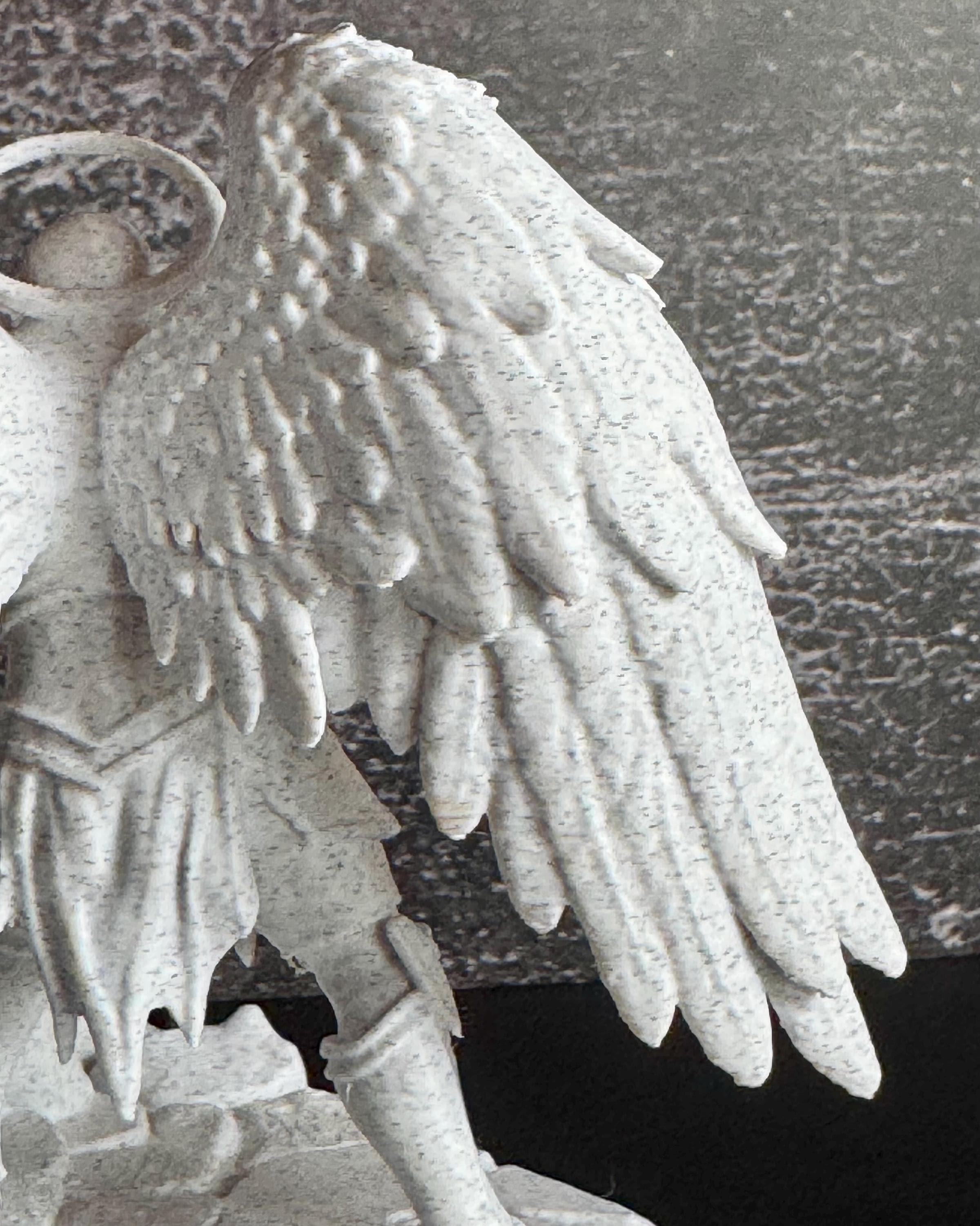 Archangel Michael Statue – Psalm 3:7 – Christian Religious Sculpture – Angel Defeating Evil – Faith Decor