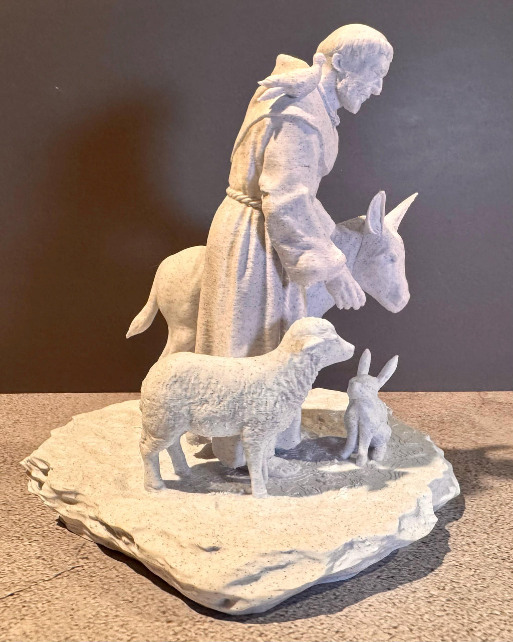 St. Francis Statue with Animals | Patron Saint of Animals | Pet Memorial Catholic Decor