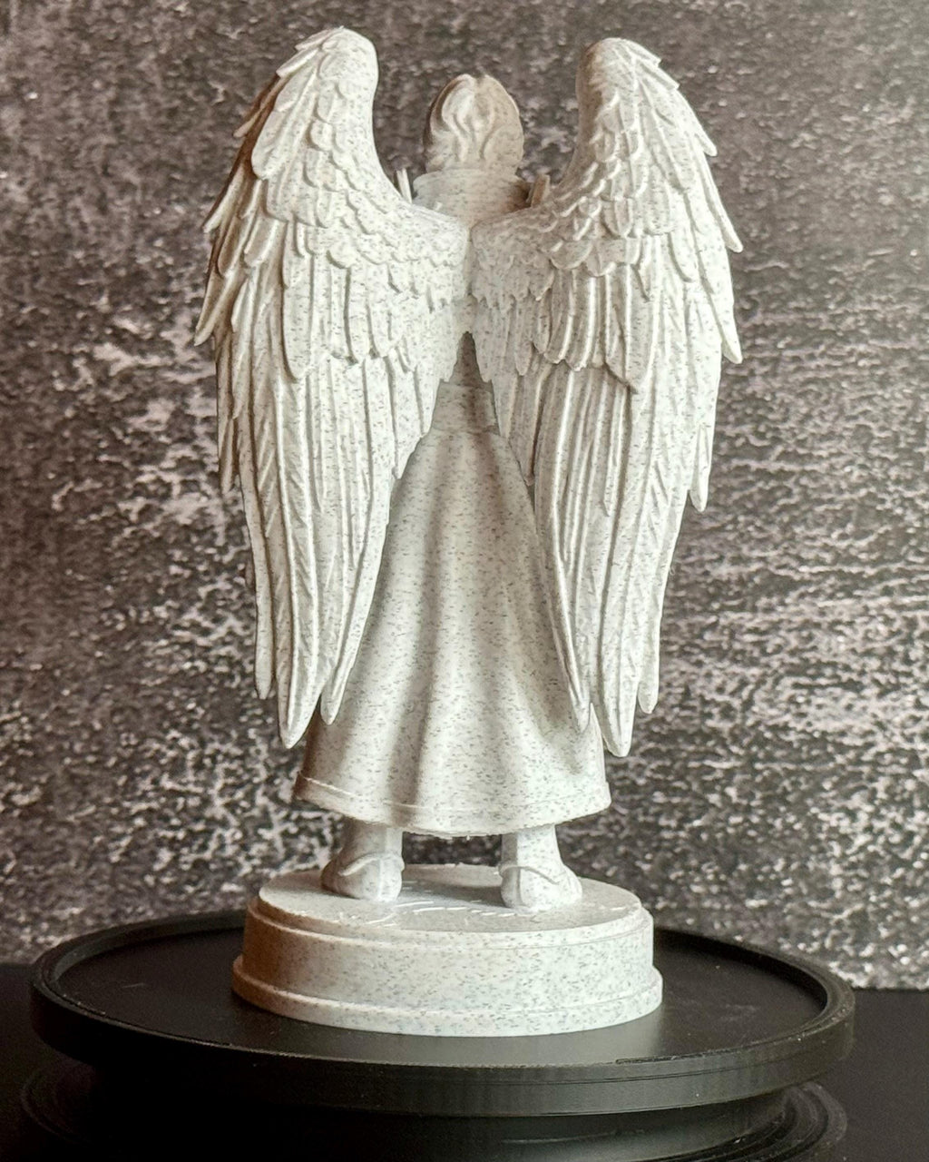 Archangel Uriel Statue – Angel of Wisdom with Flame & Scroll – Christian Decor