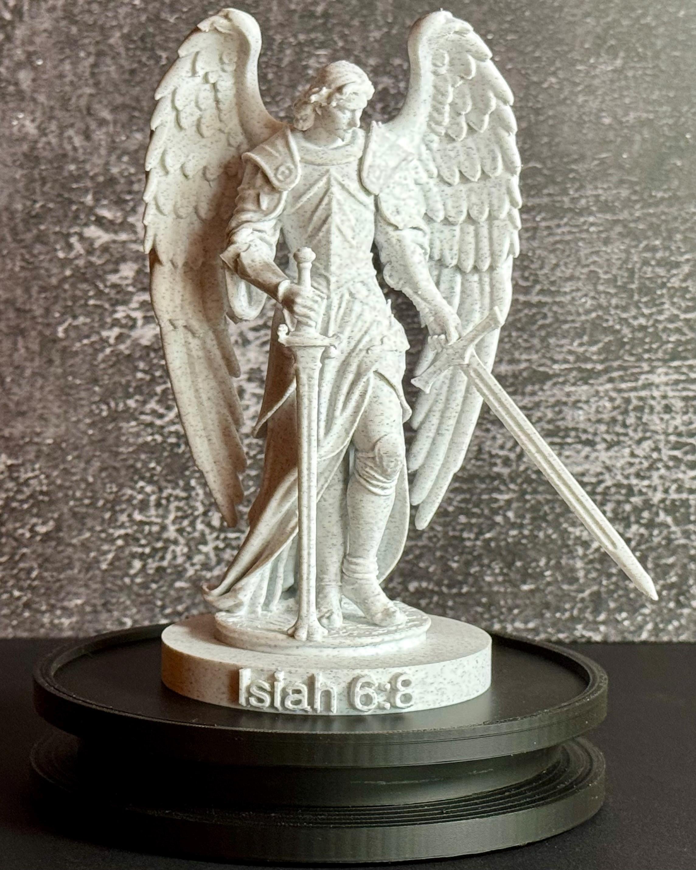 Archangel Statue – Isaiah 6:8 – “Here I Am Send Me” – Christian Religious Figurine – Faith Decor