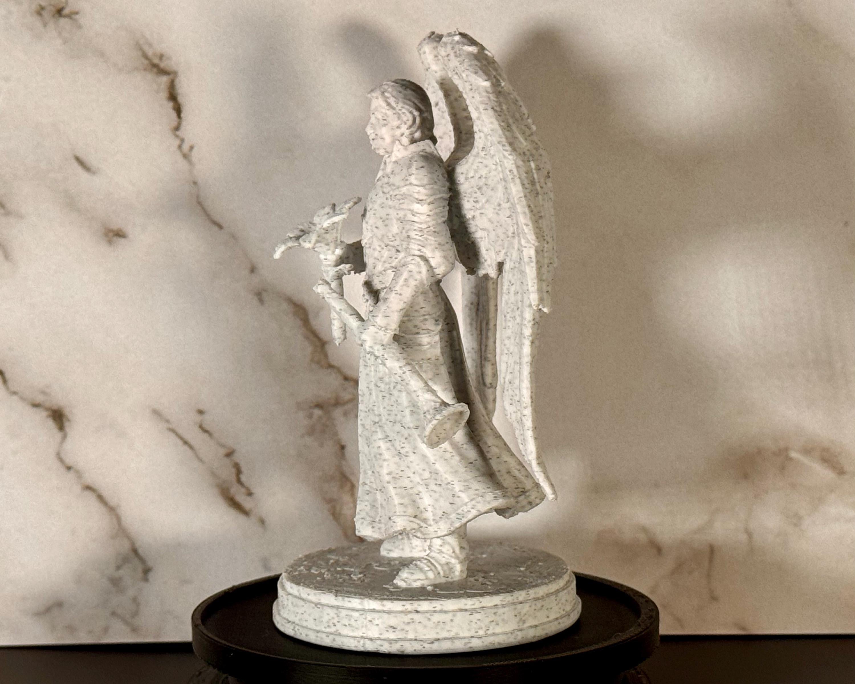 Archangel Gabriel Statue –  3.7 “ Desk Size – Christian Sculpture – Religious Decor – Desktop Series