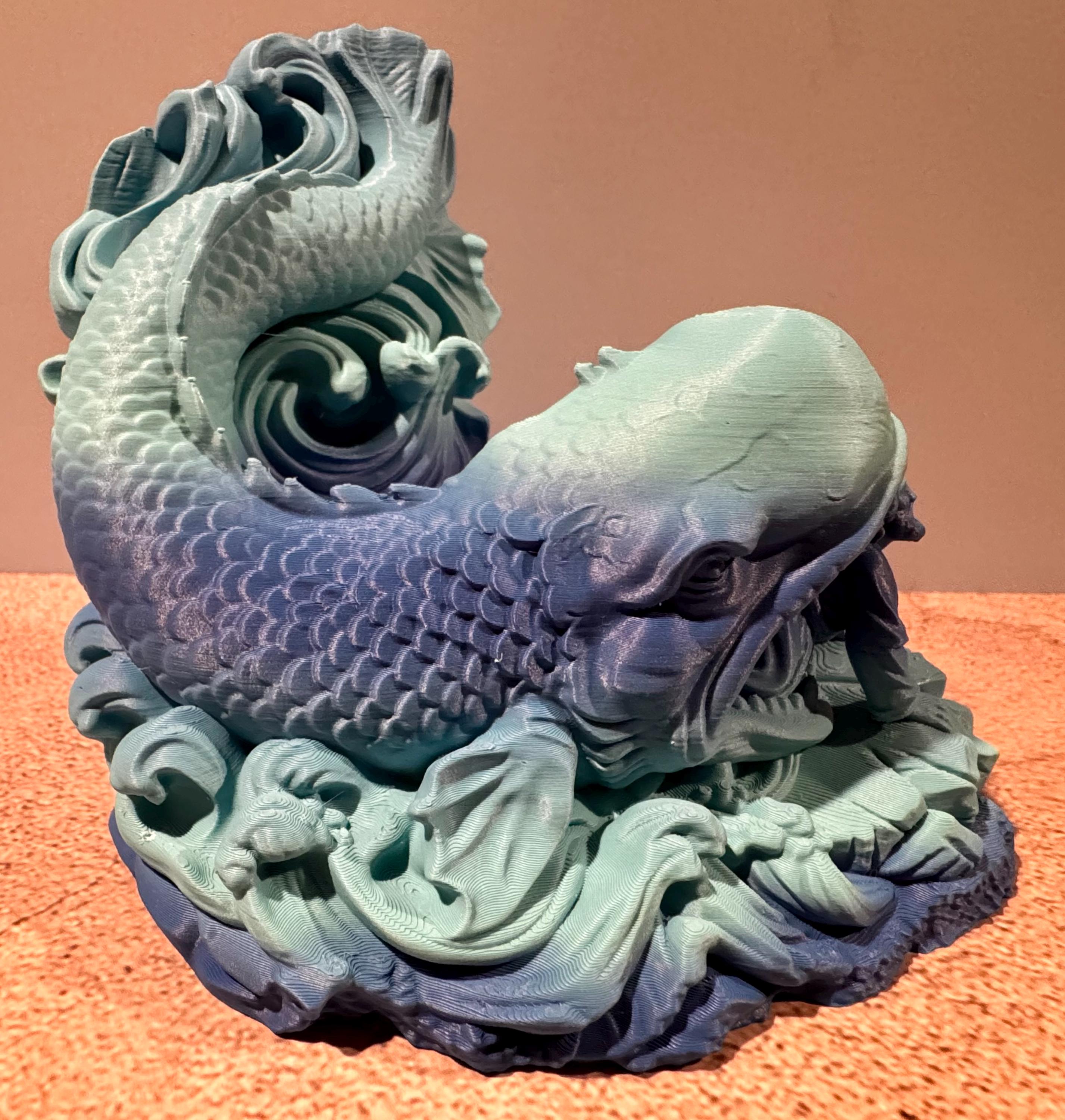 Jonah and the Whale – Christian Statue | Biblical Home Decor | Faith-Based Gift | 3D Printed Religious Sculpture
