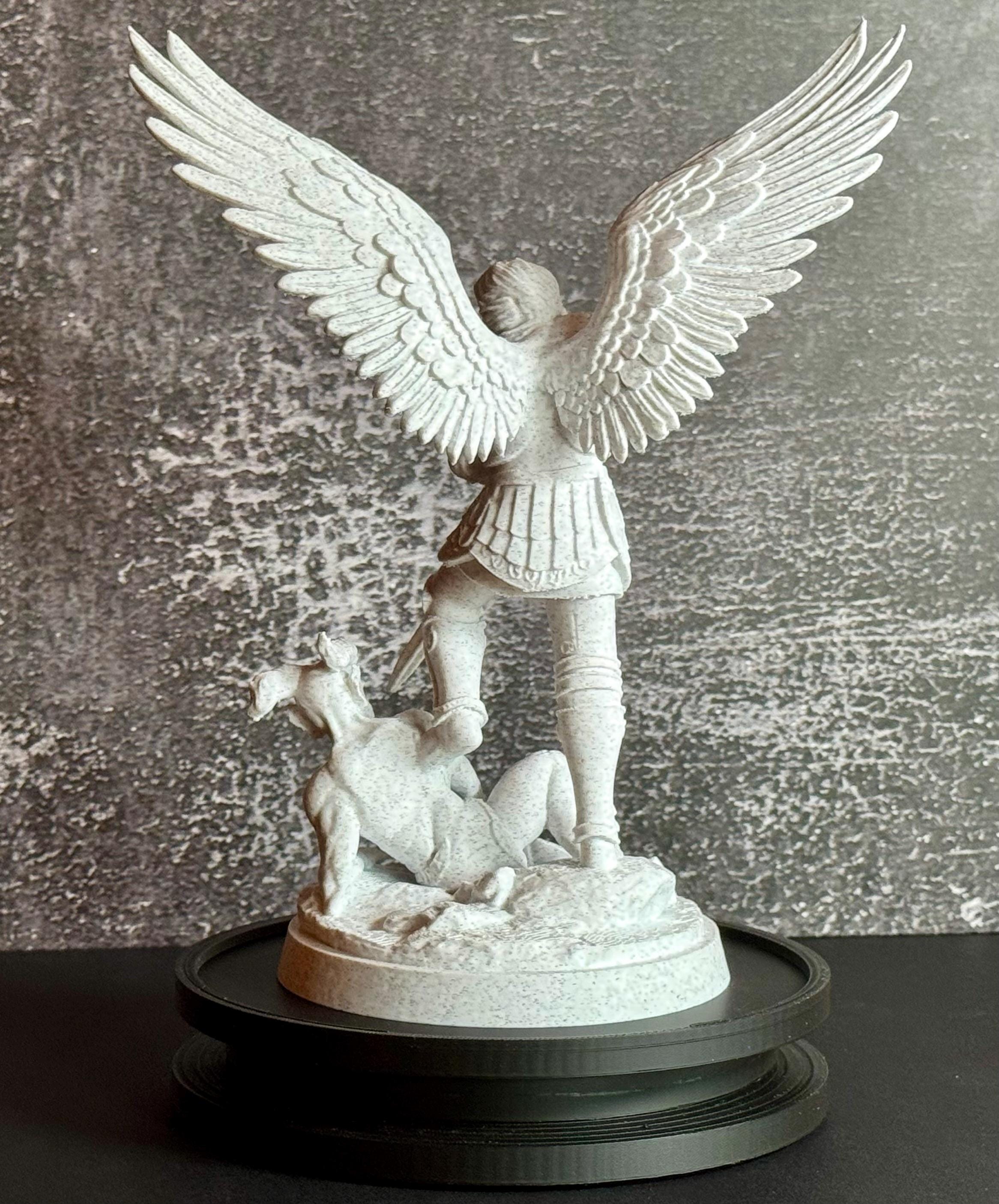Archangel Michael Statue – 7.7  Inch Religious Sculpture – Christian Home Decor – Large Angel Figurine