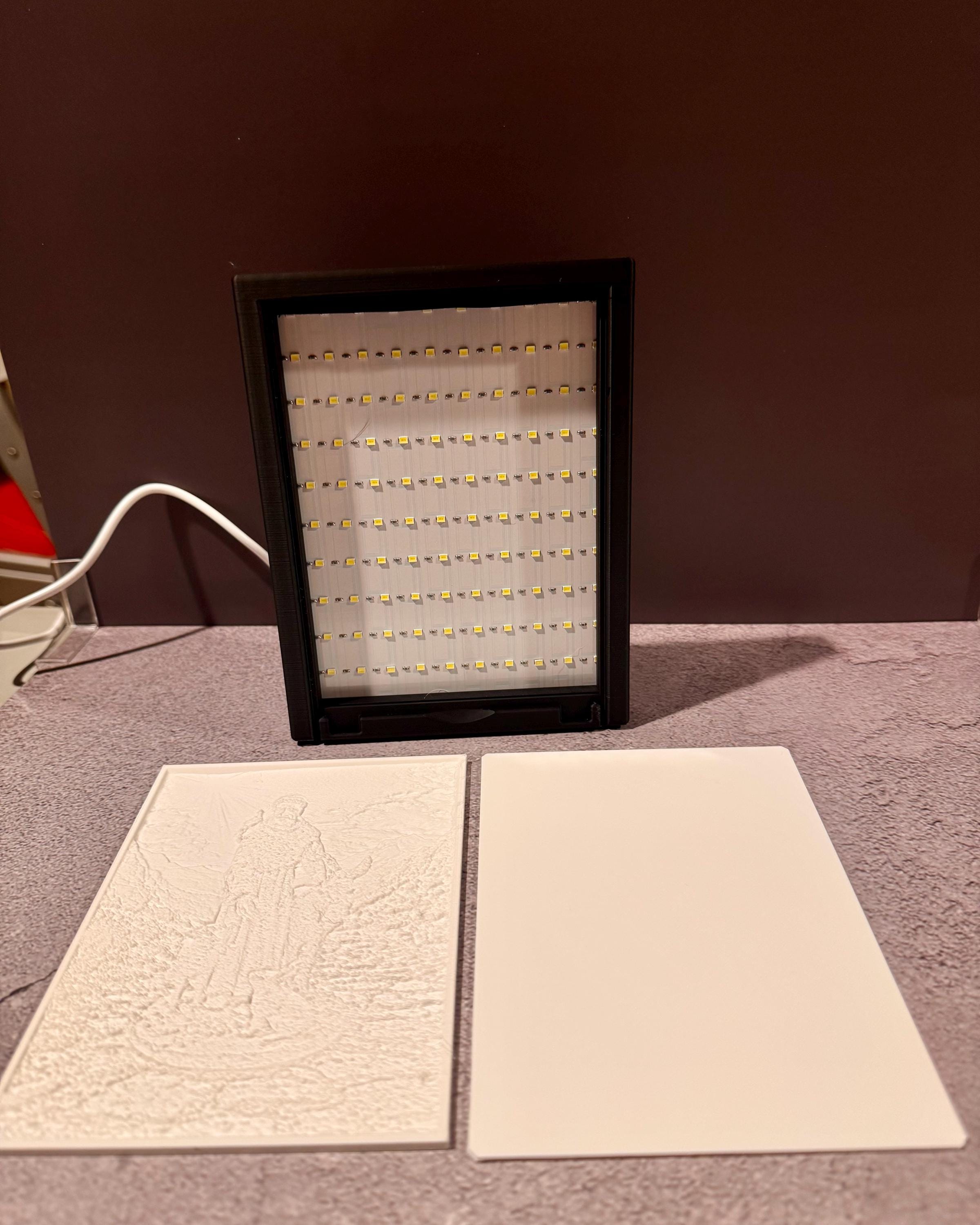 Illuminated Saint Francis Lithophane | Backlit Religious Art | LED Faith Decor | Christian Gift
