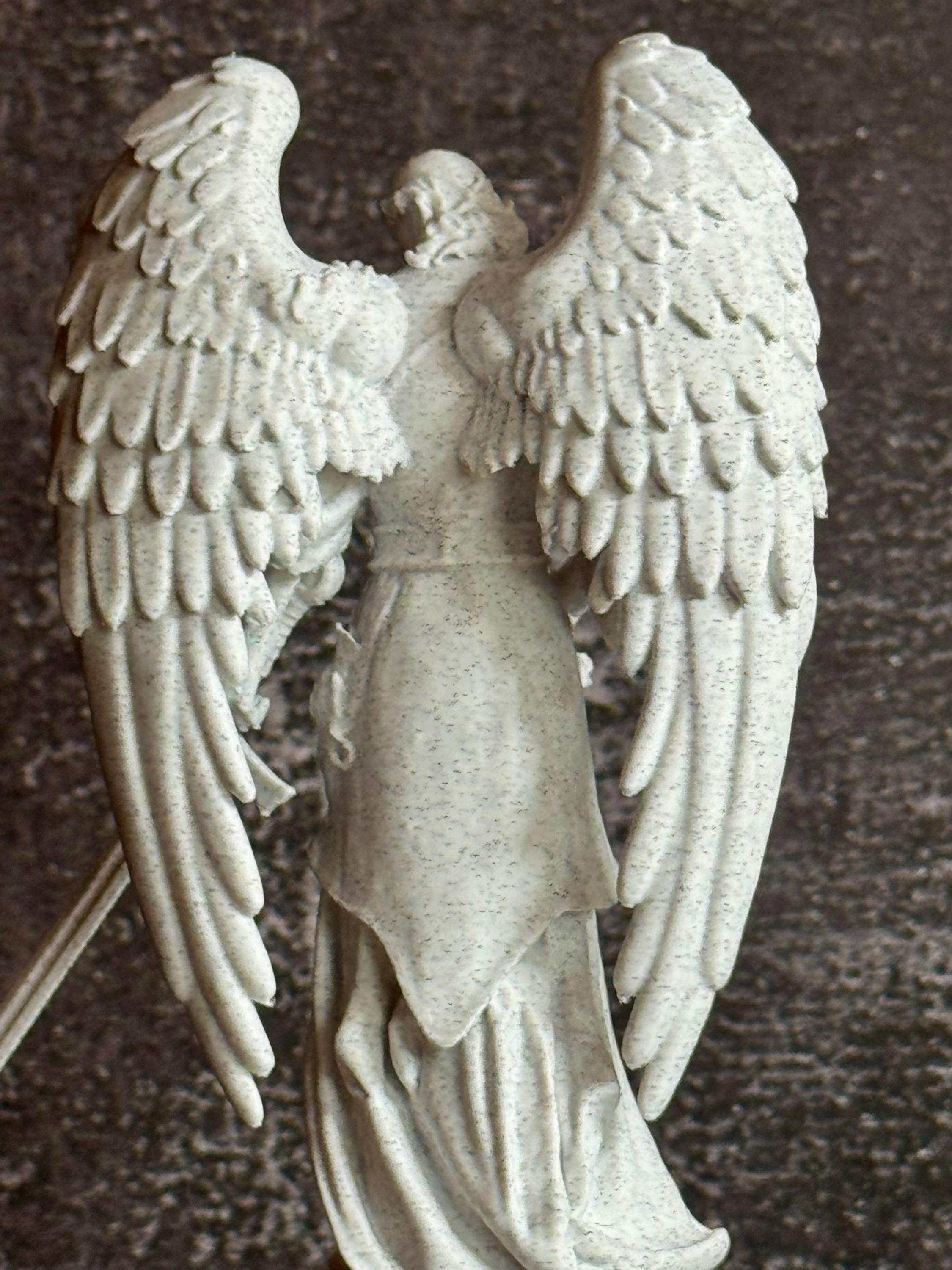 Archangel Statue – Isaiah 6:8 – “Here I Am Send Me” – Christian Religious Figurine – Faith Decor